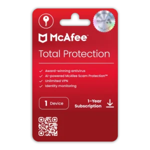 McAfee Total Protection - لجهاز واحد لمدة سنة