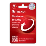 Trend Micro Maximum Security - 3 Years for 5 Devices